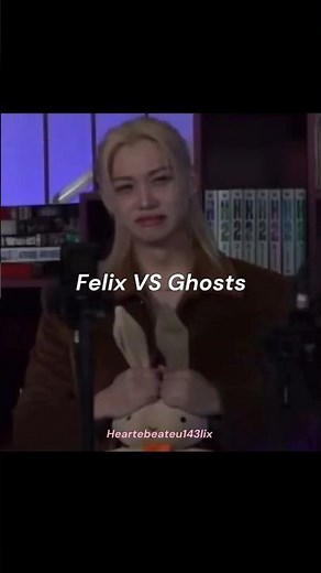 Felix being scared of ghosts 😭 #straykids #felix #skz #kpop #shorts