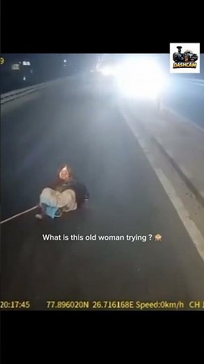 What is this old woman trying to? #carcrash #dashcam #roadrage