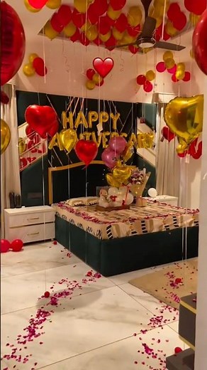 anniversary decoration ideas for bedroom,anniversary decoration ideas for parents at home, #love