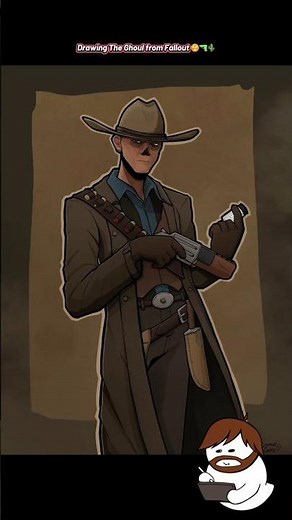 Drawing the Ghoul ☢️🔫🌵#fallout #art