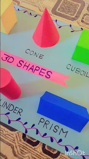 3D shape maths project ✨| how to make 3D shapes | maths project