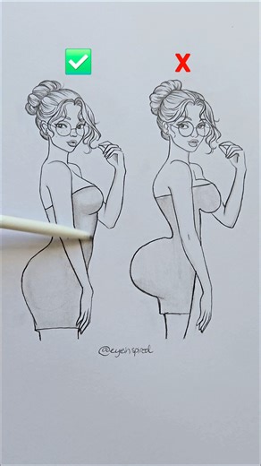 How to draw⏳️Adjust circle size to create different body types #artwork #drawing #cartoon #sketch