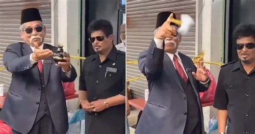 M'sia's infamous bomoh visits KL sinkhole, sprinkles 'special water' to find missing victim