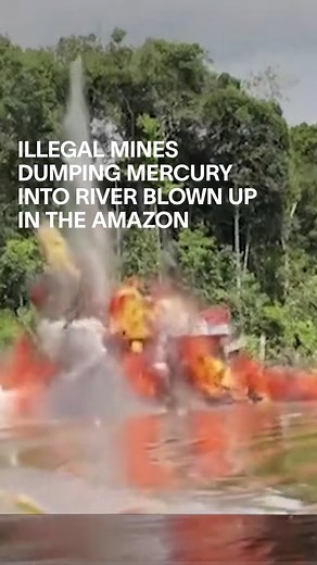 Authorities in Colombia and Brazil destroyed 19 illegal gold mining sites in the Amazon rainforest, responsible for producing $1.5M of gold per month. Police said the mines were also contributing to river pollution, dumping around 100,000 grams of mercury monthly. “Economically illegal mines produce more than six billion pesos ($1.5M) per month. It also pollutes rivers with 100,000 grams of mercury per month. And this directly affects 68 million litres of water,” said Colonel Jair Ramiro Ocampo 