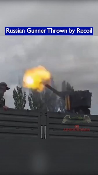 Russian Gunner Nearly Shot By His Own 12.7mm Gatling Gun