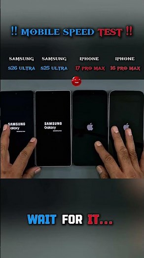 🔥Samsung S26 Ultra vs Samsung S25 Ultra vs iPhone 17 Pro Max vs iPhone 16 Pro Max — BOOT UP TEST!🚀📱