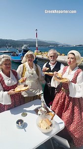 🇬🇷🥞 The iconic pancakes of Samos, Greece, one of the island’s most beloved traditional dishes. Samian pancakes can be enjoyed sweet or savory, always boasting their signature golden color and irresistibly crispy texture. Easy to make and hard to forget, they’re a welcoming treat offered at festivals, celebrations, and family gatherings. Full story: https://tinyurl.com/46euxfjh | Greek Reporter