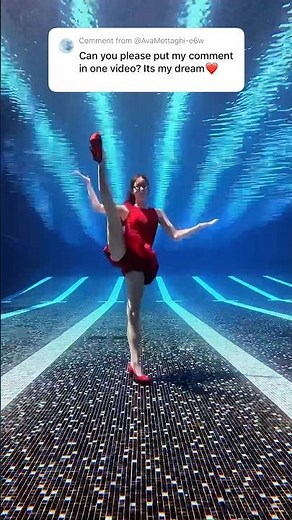 Underwater Flexibility Challenge in Heels 👠