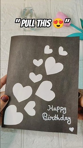 Easy Birthday Card for Bestie 💞 l Handmade gift card idea #diy #handmade #cards #birthday #shorts