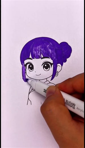 Zoe From DemonHunters 💙🙀🙀 #coloring #art #demonhunters