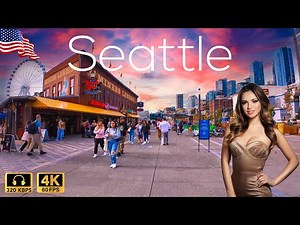 🇺🇸 Downtown Seattle Walking Tour | Walking American Neighborhoods with Immersive City Sound 4K/60fps