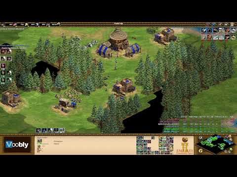 Voobly AOE2 1.6: Nomad, 3 vs 3 team game
