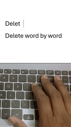 Word by word delete in Ms Word #windows #mswordtips #msword_computer #officehacks #microsoftword