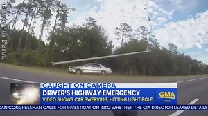 WATCH: Dramatic dash-cam video captures man having medical episode while driving on the highway. | Good Morning America