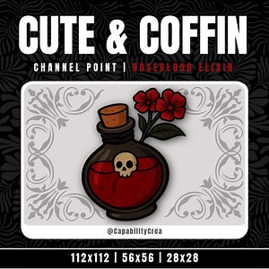 Roseblood Elixir – Red Gothic Twitch Icon PNG | Cute & Coffin Emote | Channel Point Potion - Etsy