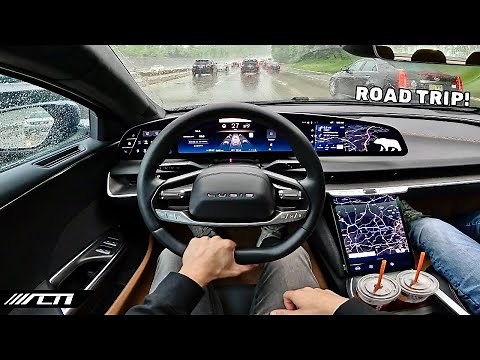2025 Lucid Air Touring 200 mile Roadtrip! /// Range Test, Efficiency, and Dream Drive Pro!