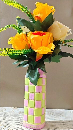 “Best Out of Waste Flower Vase | “DIY Vase Making Using Waste Bottle |Low-Cost Home Decoration Idea”