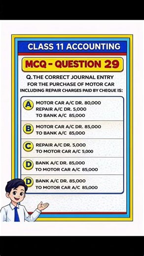 MCQ 🔥 CLASS 11 ACCOUNTING | CAN YOU ANSWER THIS?
