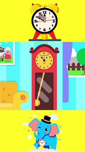 🐭⏰ [2 MINUTE LOOP] Hickory Dickory Dock 🎶 Funny Little Mouse Remix | Tick Tock Clock Song