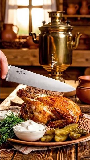 Russian Chicken Roast Recipe 🇷🇺 | Hearty, Juicy & Homestyle Roast with Buckwheat & Dill