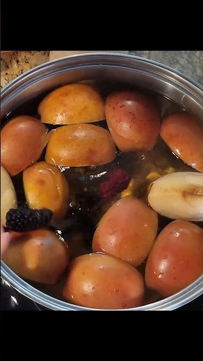 Apple Blackberry Lemon Balm Kompot | Easy Homemade Summer Drink