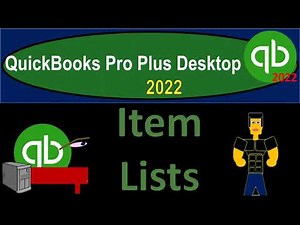 Item Lists 1600 QuickBooks Pro Plus Desktop 2022