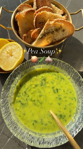 Sivan's Kitchen on Instagram: "15-Minute Frozen Pea Soup 🫛🫛🫛 This is the soup I make when I need something fast, comforting, and satisfying. I’m not even much of a pea soup lover, but this one is on weekly rotation in my house. Swapping dried peas for frozen peas completely changed pea soup for me. It’s quicker, brighter, and honestly better. For kitchen items used in this recipe, comment “links” and I’ll send the links over to your messages😉 Core Ingredients * 1 (16-ounce) package petite fr
