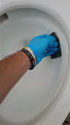 Water Stains Cleaned from Toilet with Acid