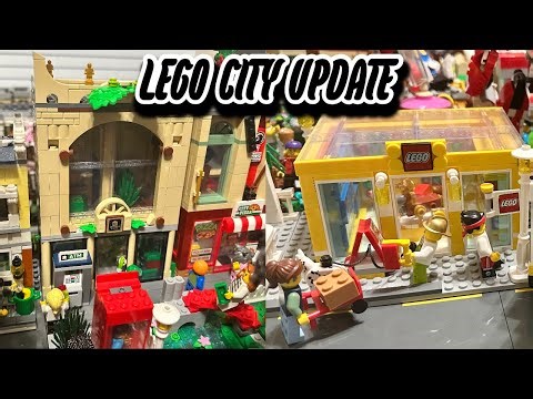 MOC LEGO City Update 23: Upgrades to the Lego Store & City Bank