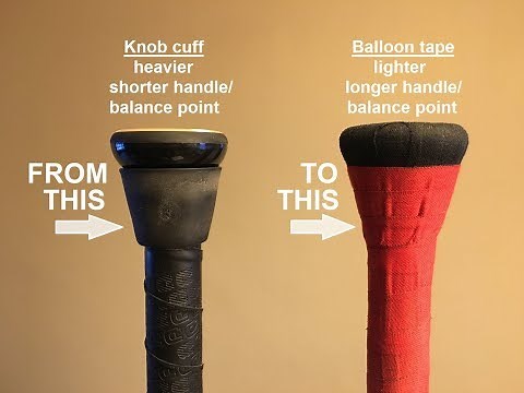 Softball Hitting Tips: Increase hitting power with the balloon tape/grip - tutorial