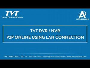 TVT|| DVR / NVR P2P Online using Lan Connection