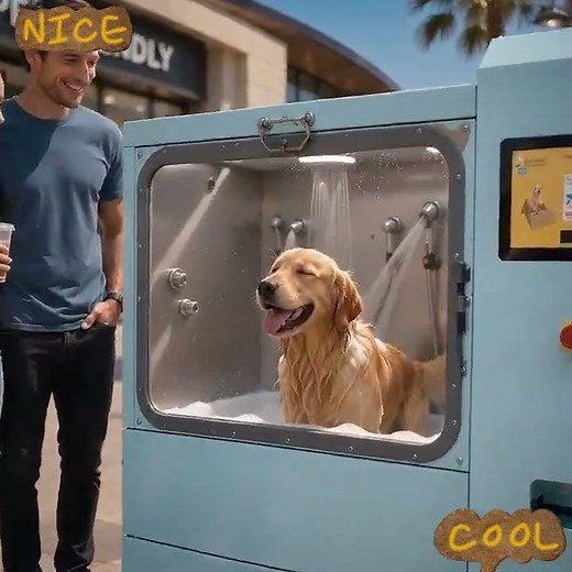 This Automatic Dog Wash Machine Looks Like a Pet Spa From The Future 🤯🐶