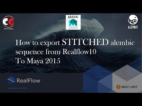 Realflow10 Export Stitched alembic for Autodesk Maya