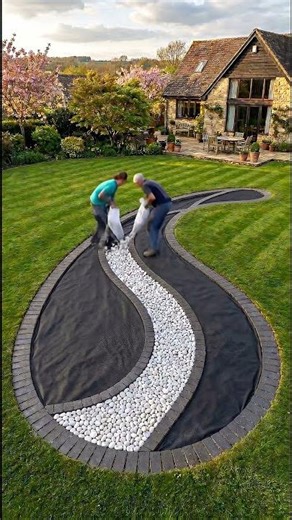 Building a Unique Teardrop Flower Bed from Scratch! 🌸💧