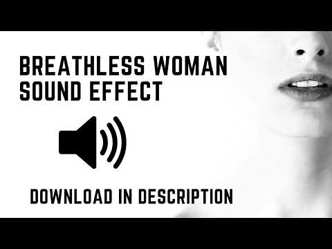 A woman breathing deeply after exercising. Female breathing SOUND EFFECT. Download in description.
