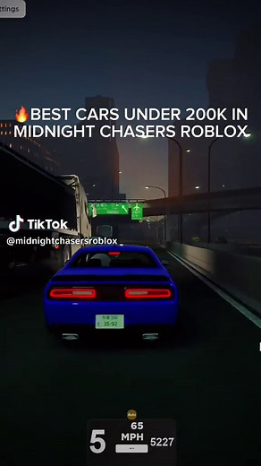 Top Cars Under 200K in Midnight Chasers Roblox