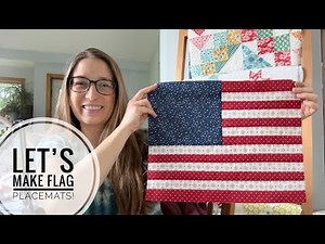 Let's make flag placemats, Making patchwork Placemats, VLOG