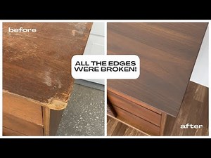 Mid Century Modern Furniture Refinishing | How to Restore Wood Veneer for beginners