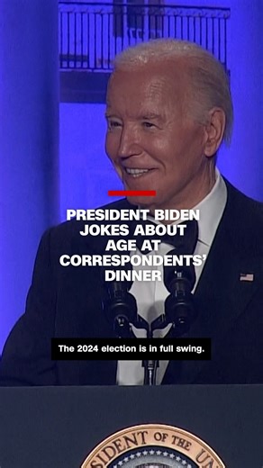 President Biden made fun of his and former President Trump's age during his speech at the 2024 White House Correspondents' Dinner. https://cnn.it/3xNNBsv | CNN Politics