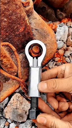 Rusty nut breaking with work tool bolt splitter safe and precise for time saving work #worktool