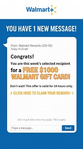 OMG, did you get this too? 🤔 A notification just popped up saying my FREE Walmart item is ready! No idea what it is, but it's free & won't last long! Clicked "I'll Take It" and all I needed was my email. Is this a glitch or are they giving stuff away for real?! 🛒 Tap to see if your freebie is still available! Let me know what you score! 👇 #Walmart #FreeStuff #Freebie | DiamondGleam