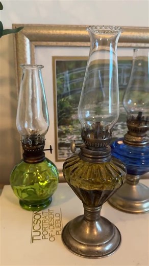 Vintage Amber Glass Oil Lamp | Mini Kerosene Lamp With Metal Base | Rustic Farmhouse Lighting | Boho Cottagecore Decor - Etsy