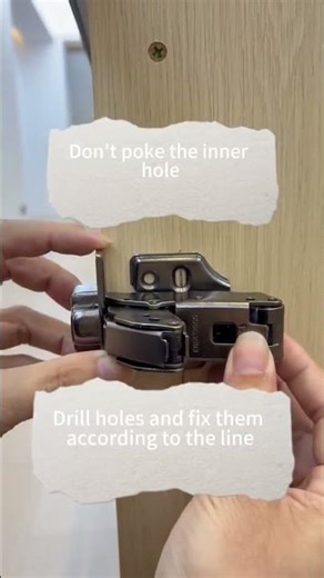 How to install angle hinge easily!#factory #furniture #cabinet #kitchenfitting #hinge