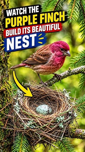 THE INCREDIBLE NEST-BUILDING JOURNEY OF A PURPLE FINCH
