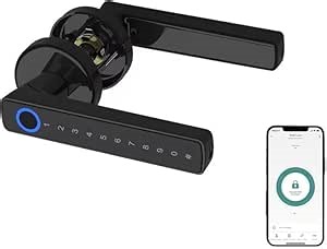 Smart Door Handle – Biometric Fingerprint & Keypad, Waterproof Deadbolt, Bluetooth App Control, Auto Lock for Home, Hotel, Office, Apartment
