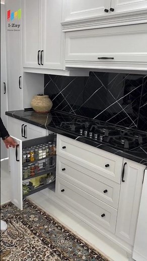 Smart Modular Kitchen Spice Drawer | Modern Kitchen Storage & Organization Ideas