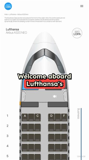 Lufthansa Airbus A320neo Flight Seat Map Guide