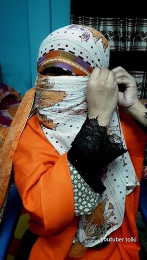 how to wear niqab eye veil | full face cover | eye veil | niqab tutorial | cadar #shorts