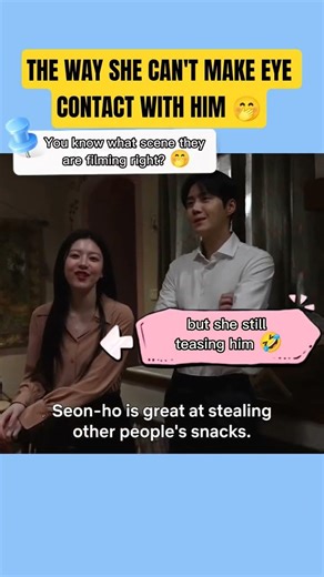 WHY DOES SHE LOOKS SO BLUSHING HERE? #kimseonho #goyounjung #canthislovebetranslated