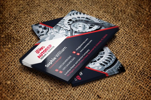 Auto Repair Business Card Template, a Business Card Template by GraphicsEgg